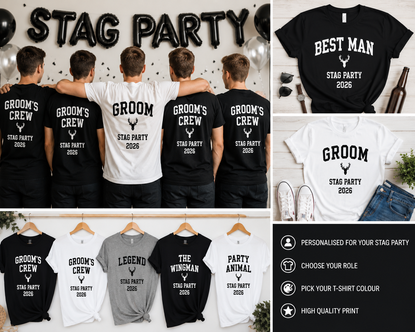 Personalised Stag Party T-Shirt