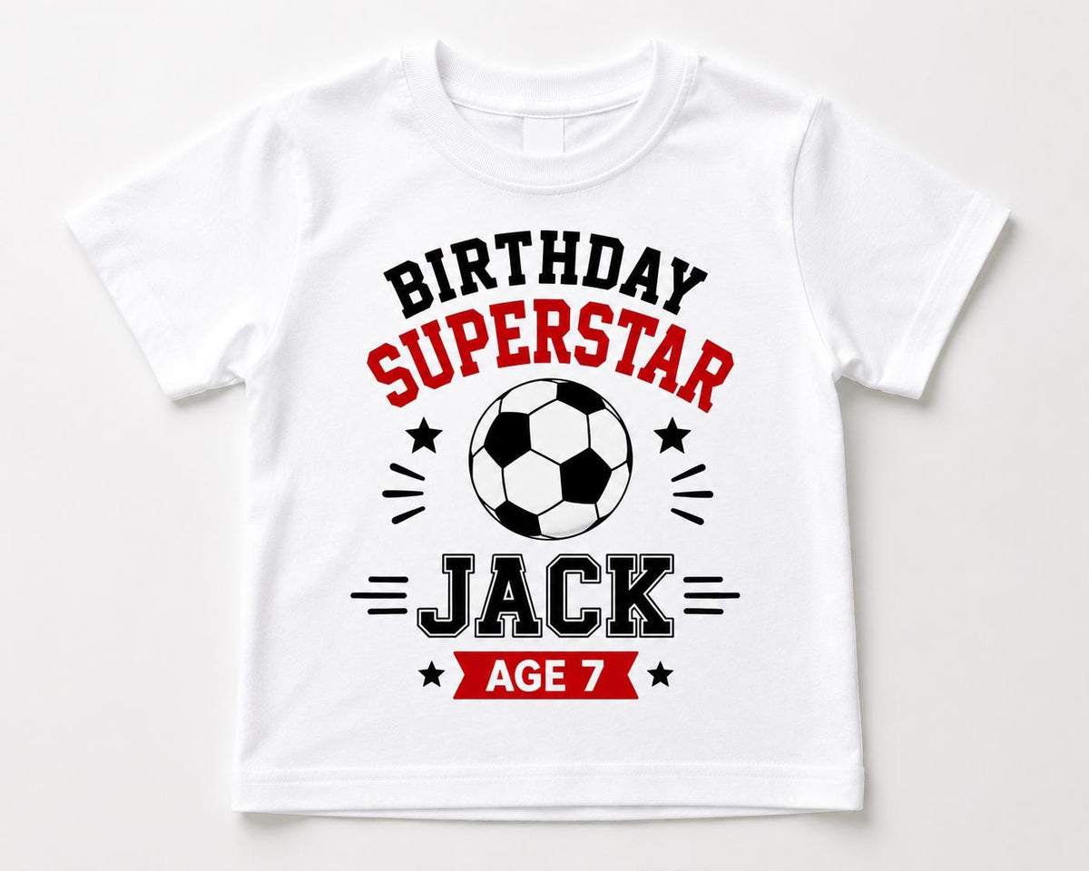 Personalised Football Birthday Baby Bodysuit | Custom Name & Age