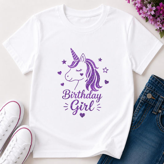 Personalised Unicorn Birthday Shirt | Custom Name Age Party Top